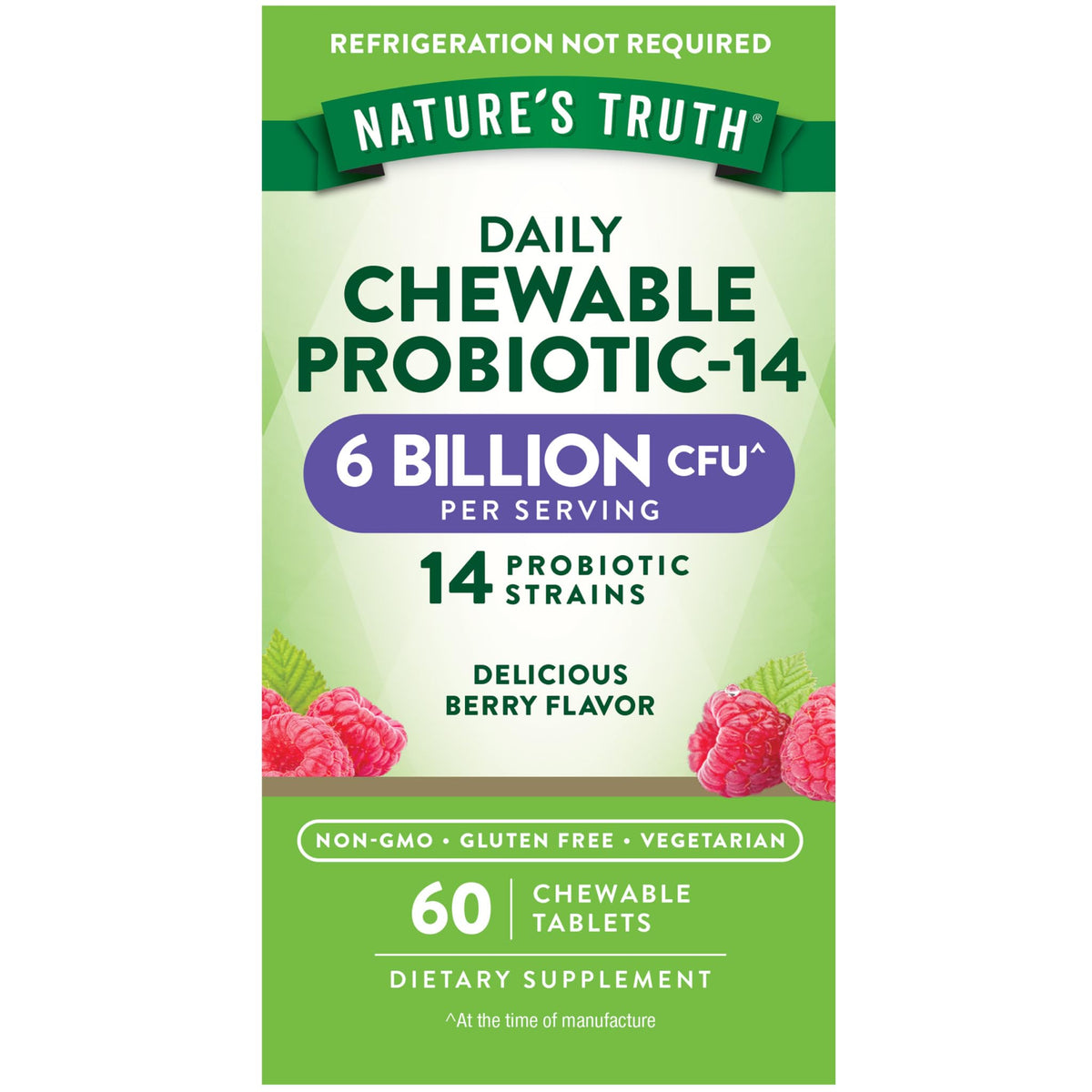 Nature's Truth Probiotic Chewable for Men and Women - 60 Tablets