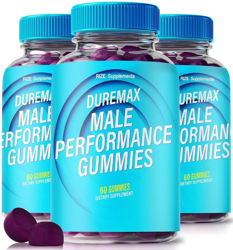 NutraRize Duremax Male Performance Gummies for Energy and Stamina - 180 Gummies