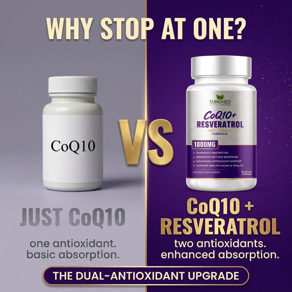 Sundhed Natural CoQ10 with Resveratrol Antioxidant - 60 Capsules - image 3