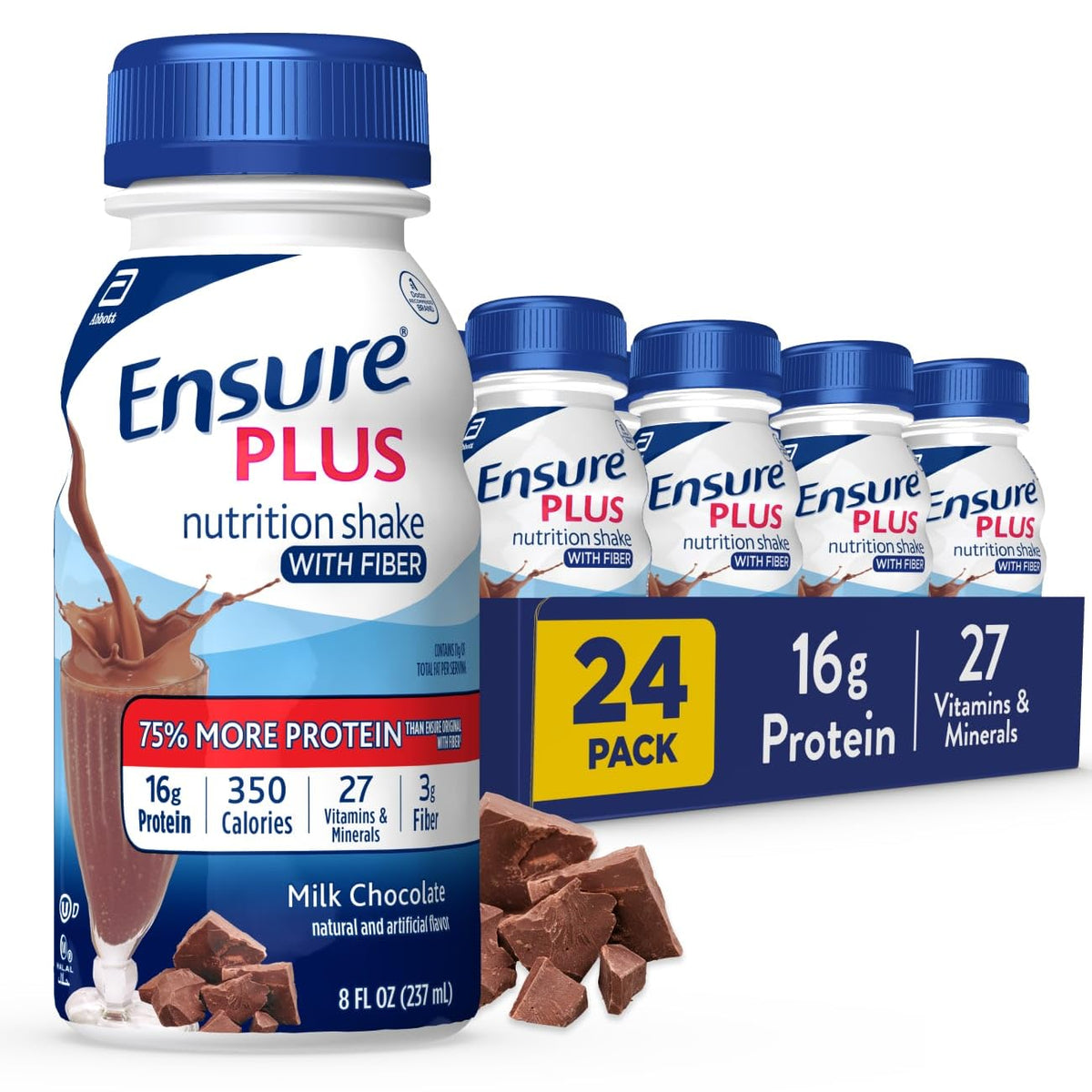Ensure Plus Milk Chocolate Nutrition Shake With Fiber