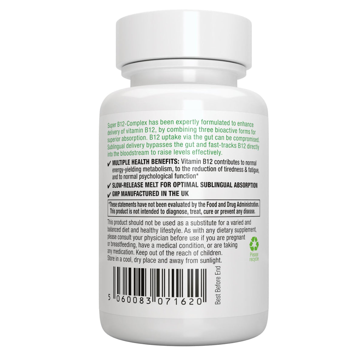 Igennus Vitamin B12 Complex 1000mcg Sublingual - 180 Tablets - image 7