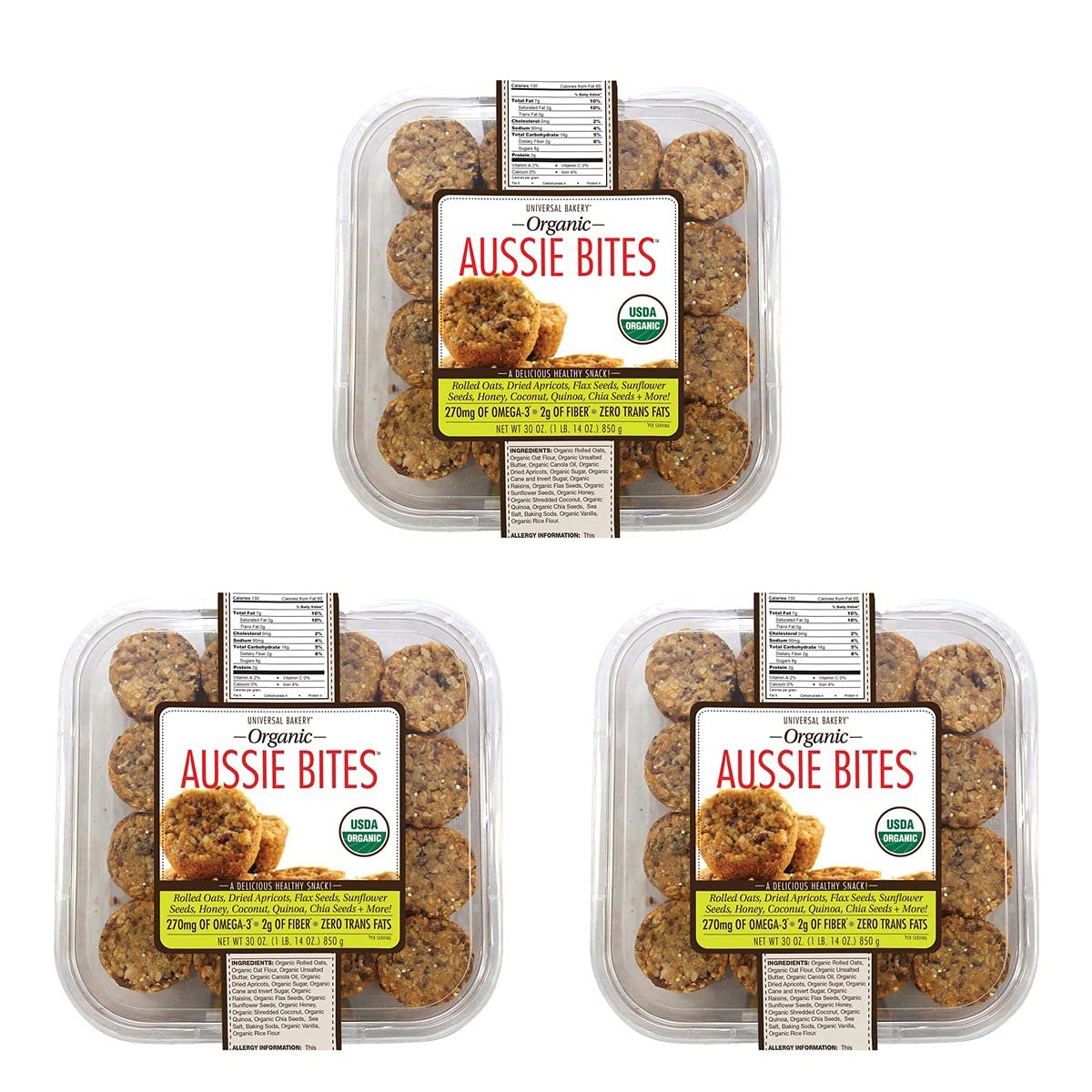 Gourmet Kitchn Organic Aussie Bites Protein Cookies - 90 Ounces