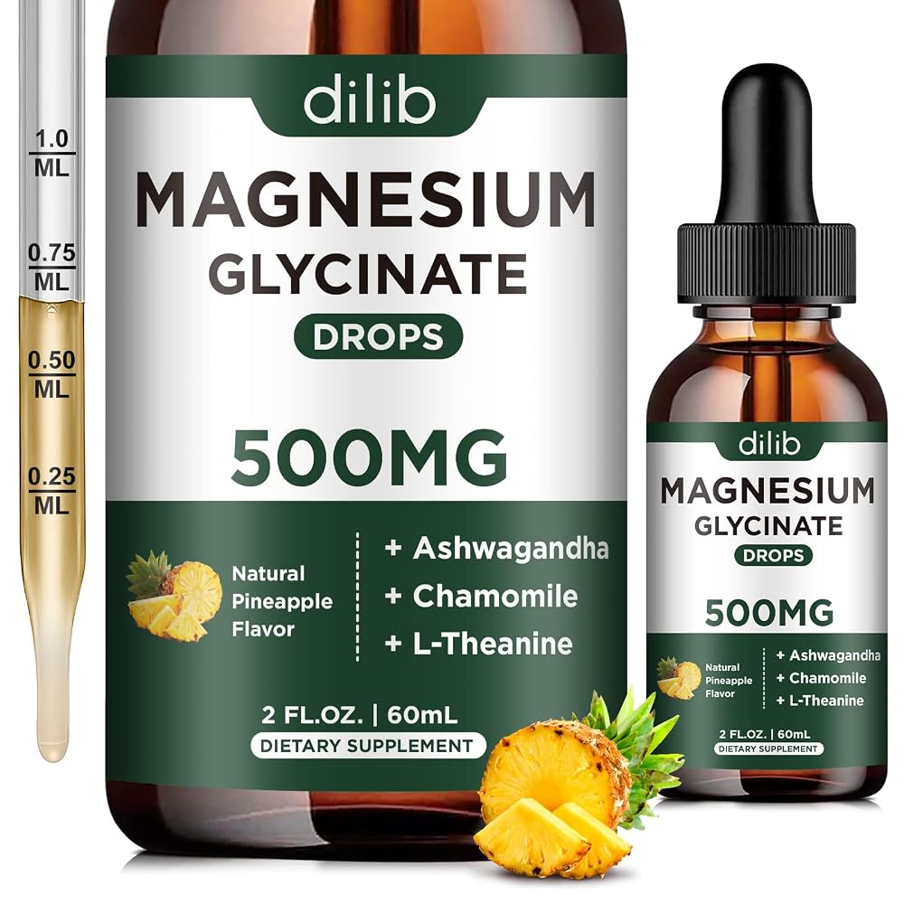 dilib Magnesium Glycinate Supplement, Magnesium Liquid Drops