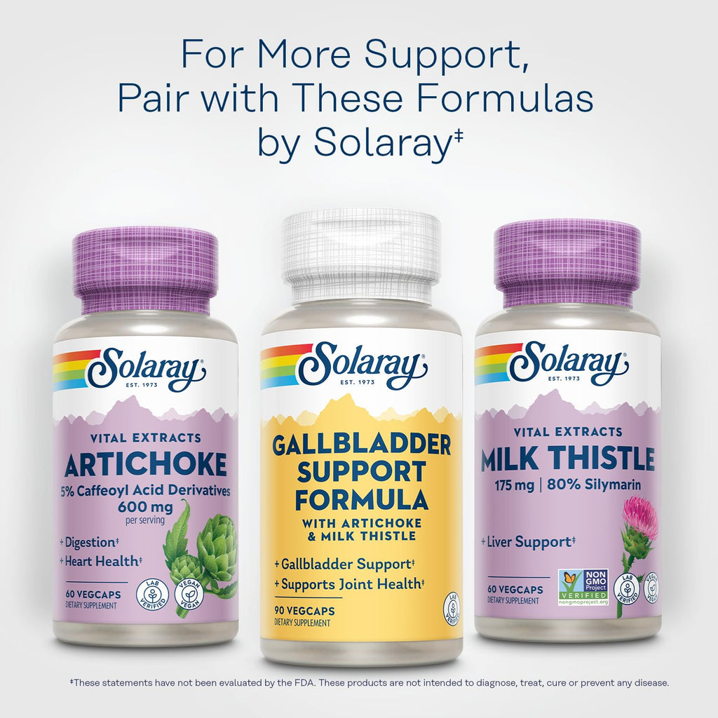 SOLARAY Gallbladder Support Formula - 90 Vegetarian Capsules - image 5