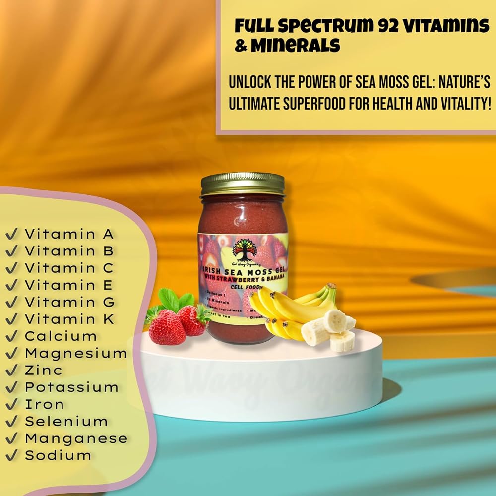 GET WAVY ORGANICS Irish Sea Moss Gel Superfood - 16 oz - image 5