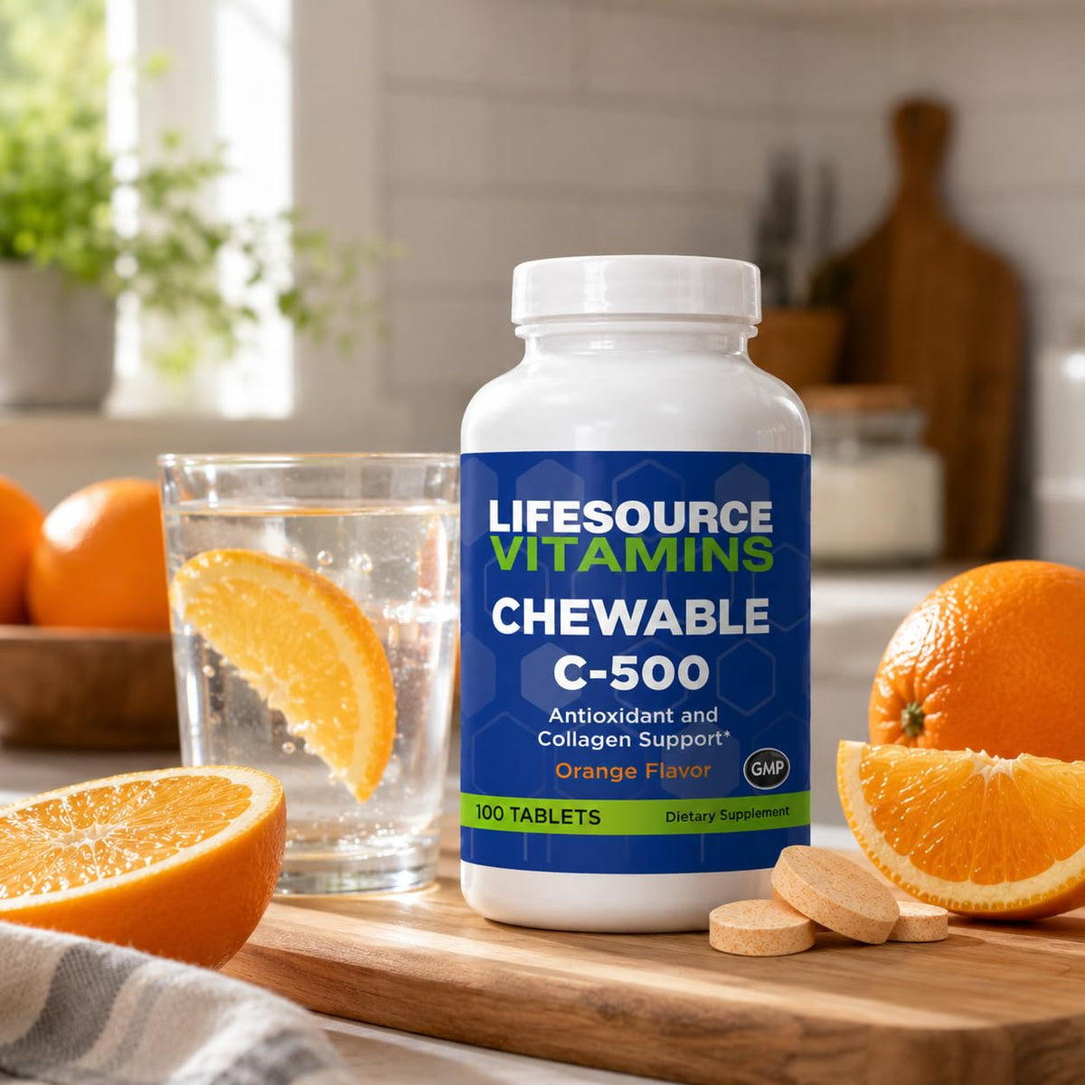 LifeSource Vitamins Vitamin C 500 mg Orange Chewable - 100 Tablets - image 4