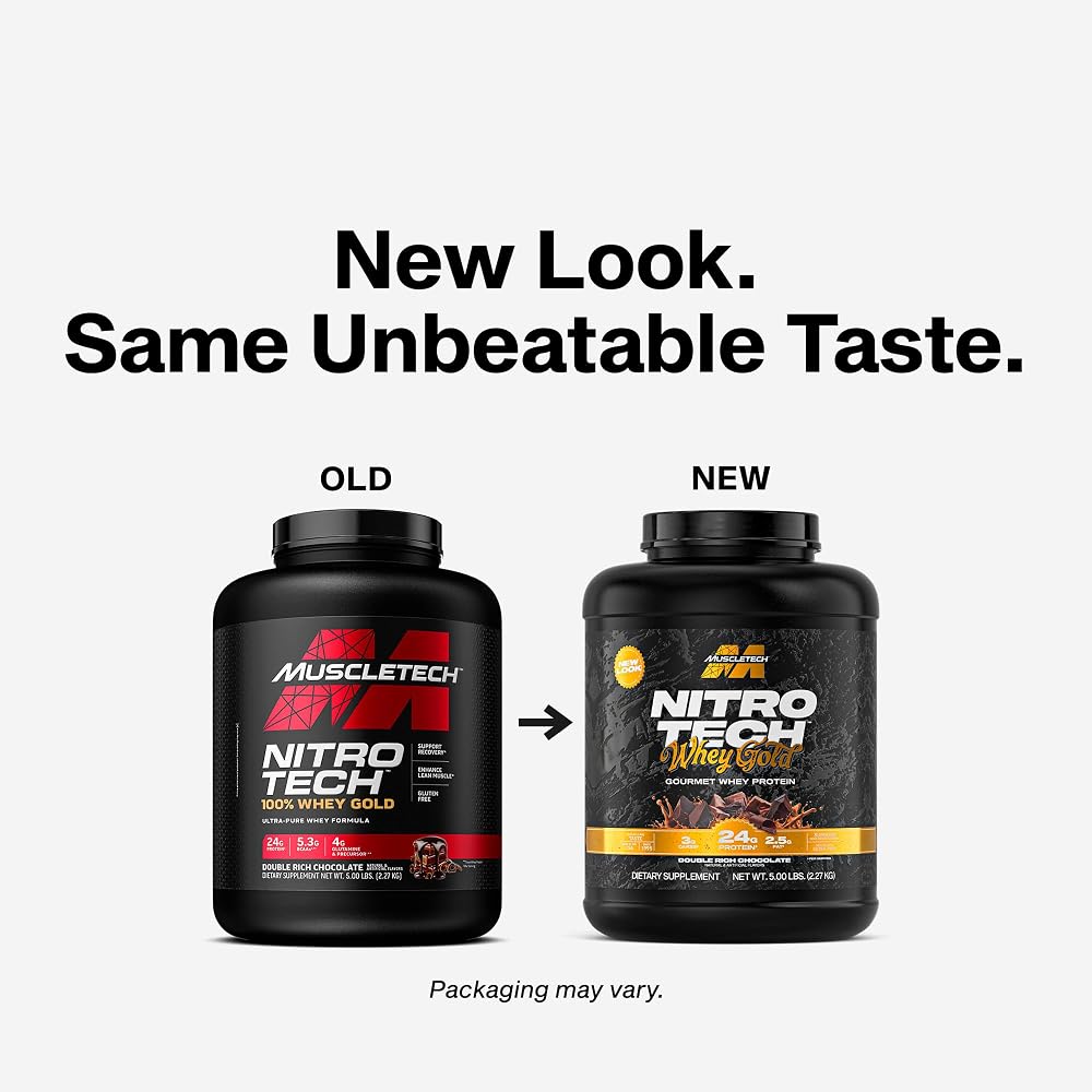 MuscleTech Nitro-Tech Whey Gold Double Rich Chocolate - 5 lb - image 2