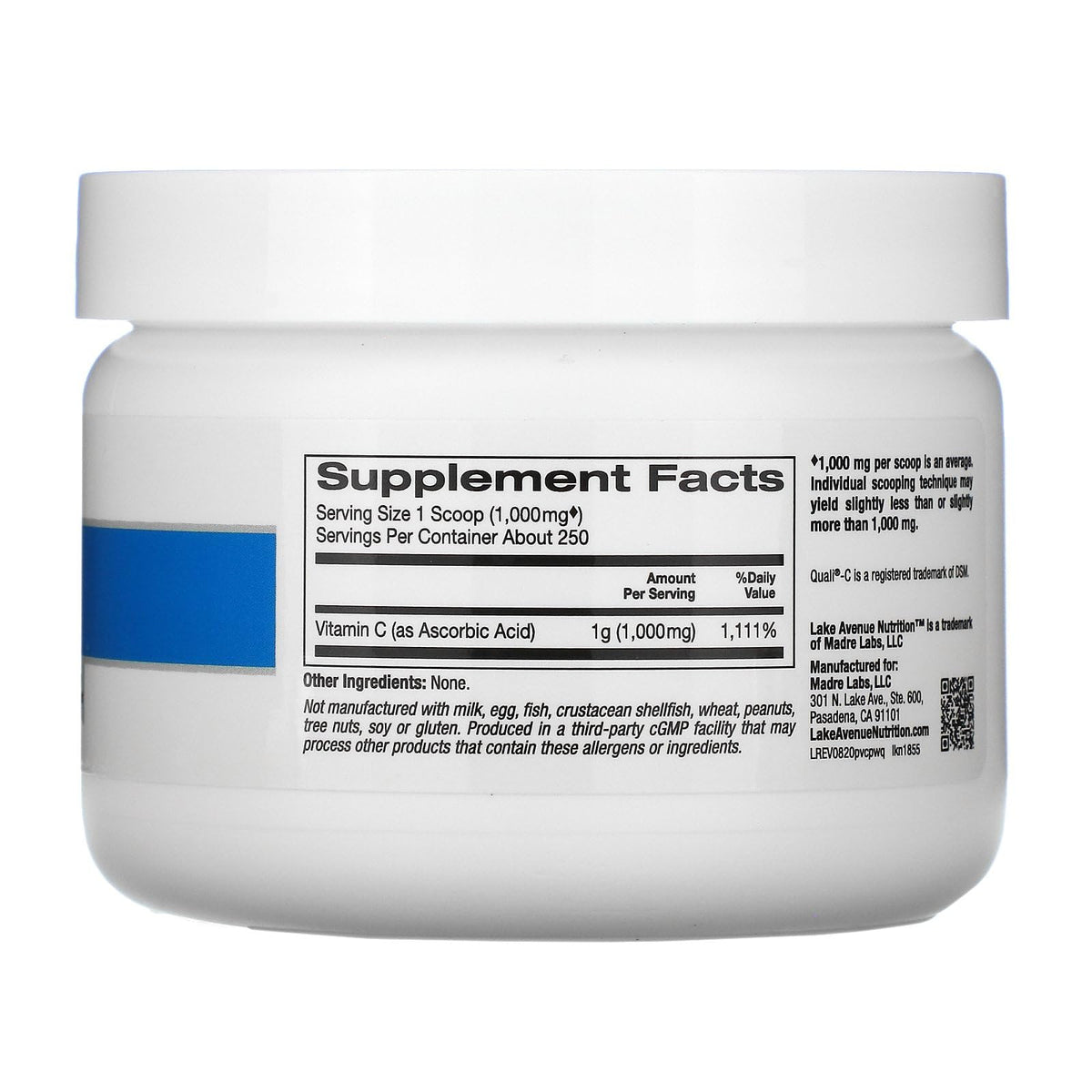 Lake Avenue Nutrition Vitamin C Powder Immune Support - 8.81 oz - image 2
