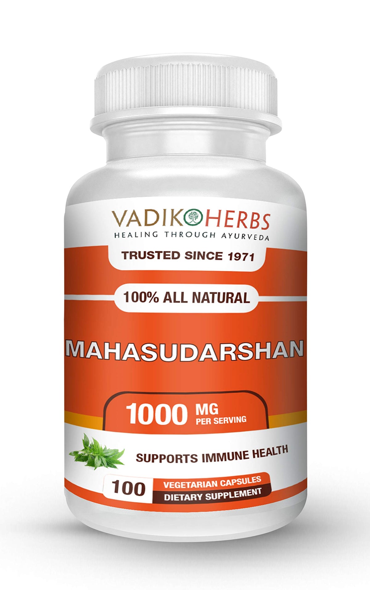 Vadik Herbs Mahasudarshan Powder - 100 Vegetarian Capsules