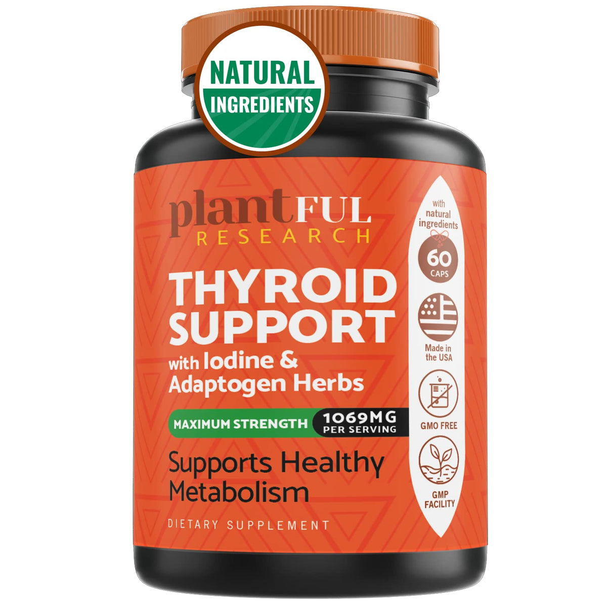 PLANTFUL RESEARCH Thyroid Support Complex for Energy & Metabolism - 60 Capsules