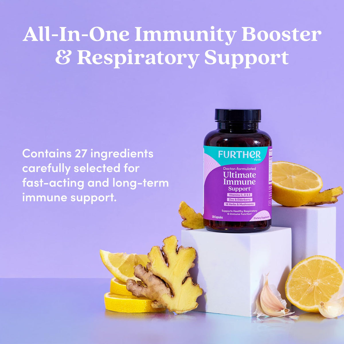 Further Food Ultimate Immune Support Capsules - 120 Vegan Capsules - image 3
