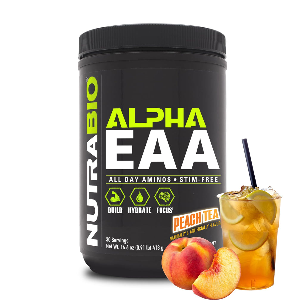 NutraBio Alpha EAA Essential Amino Acids Powder - 30 Servings