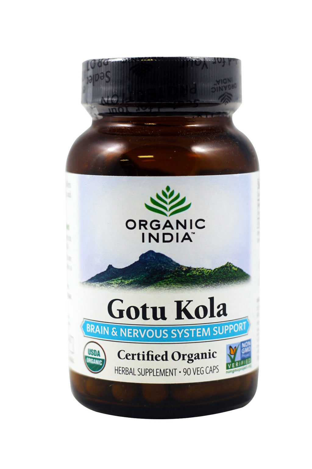 ORGANIC INDIA Gotu Kola Brain & Nervous System Support - 90 Vegetarian Capsules
