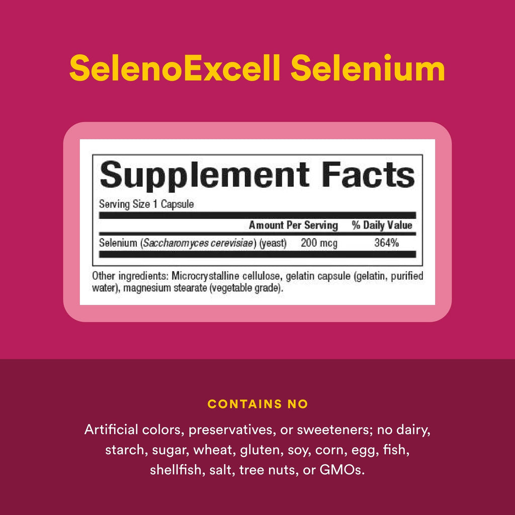 Natural Factors SelenoExcell Selenium 200mcg Antioxidant - 90 Capsules - image 4