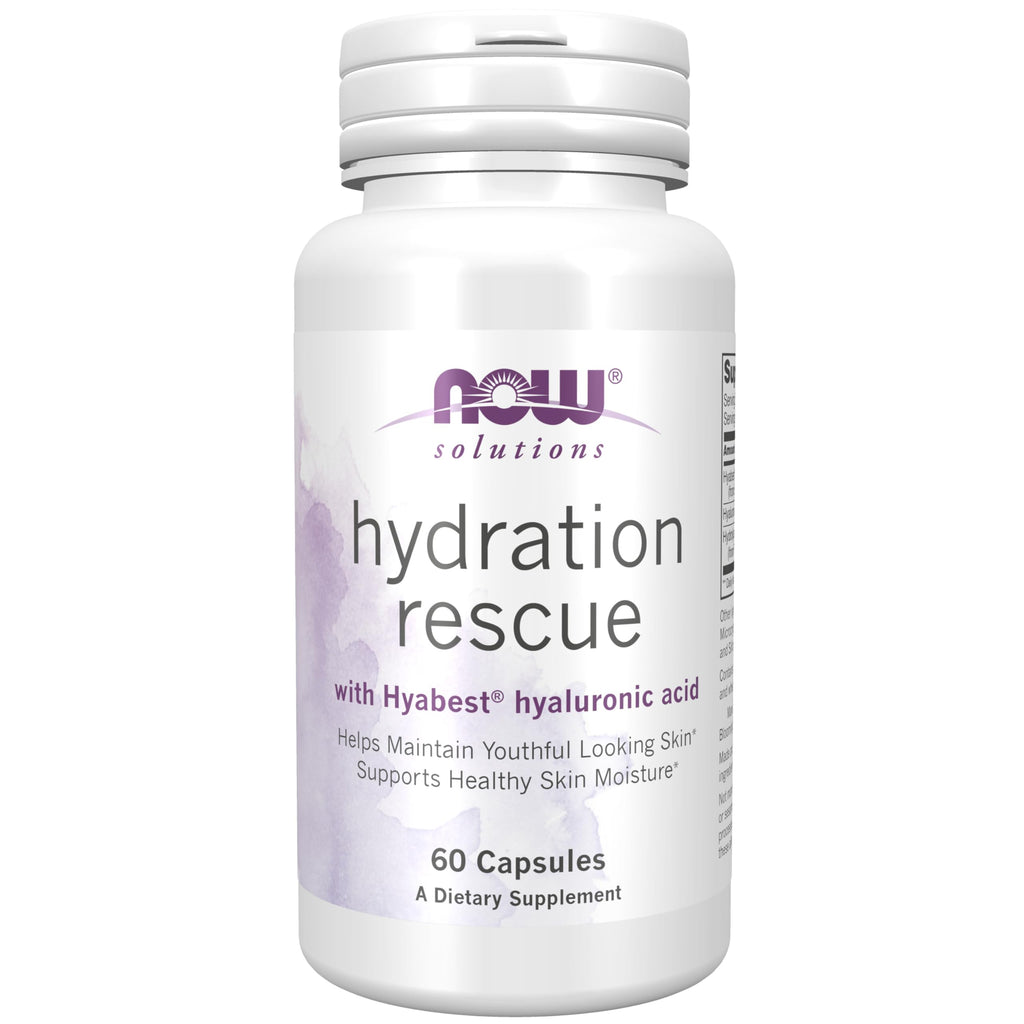 NOW Solutions Hydration Rescue Hyaluronic Acid - 60 Capsules