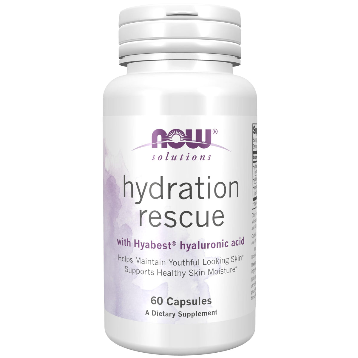 NOW Solutions Hydration Rescue Hyaluronic Acid - 60 Capsules