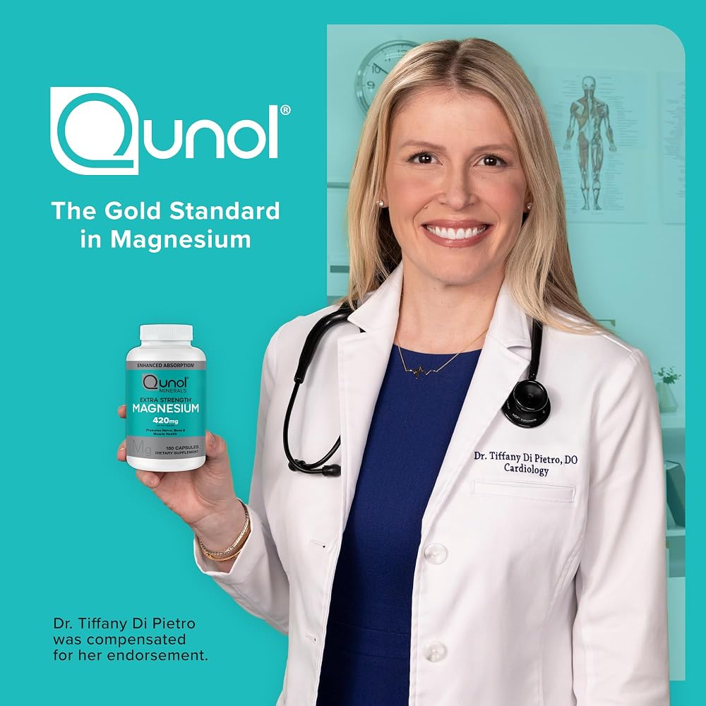 Qunol Magnesium 420mg Extra Strength - 180 Vegetarian Capsules - image 7