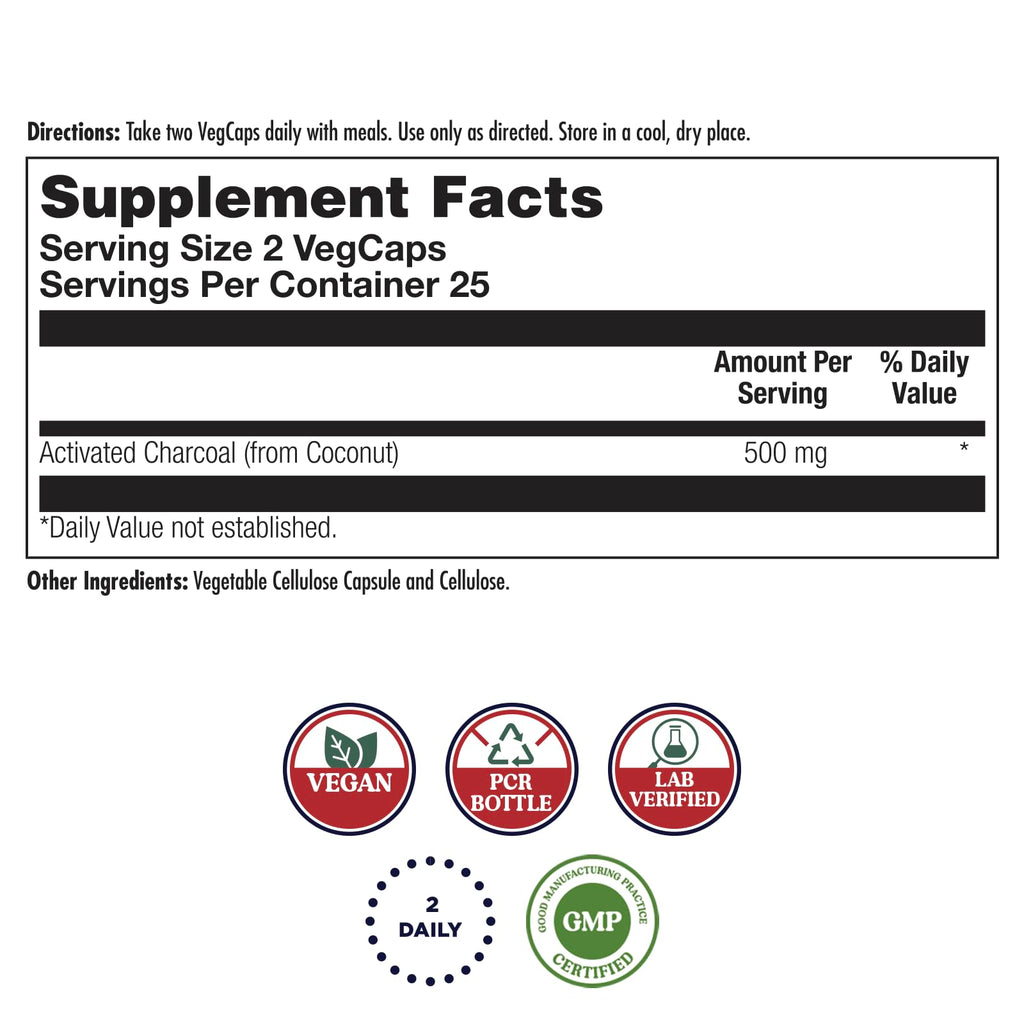 KAL Charcoal 280mg - 50 Capsules - image 2