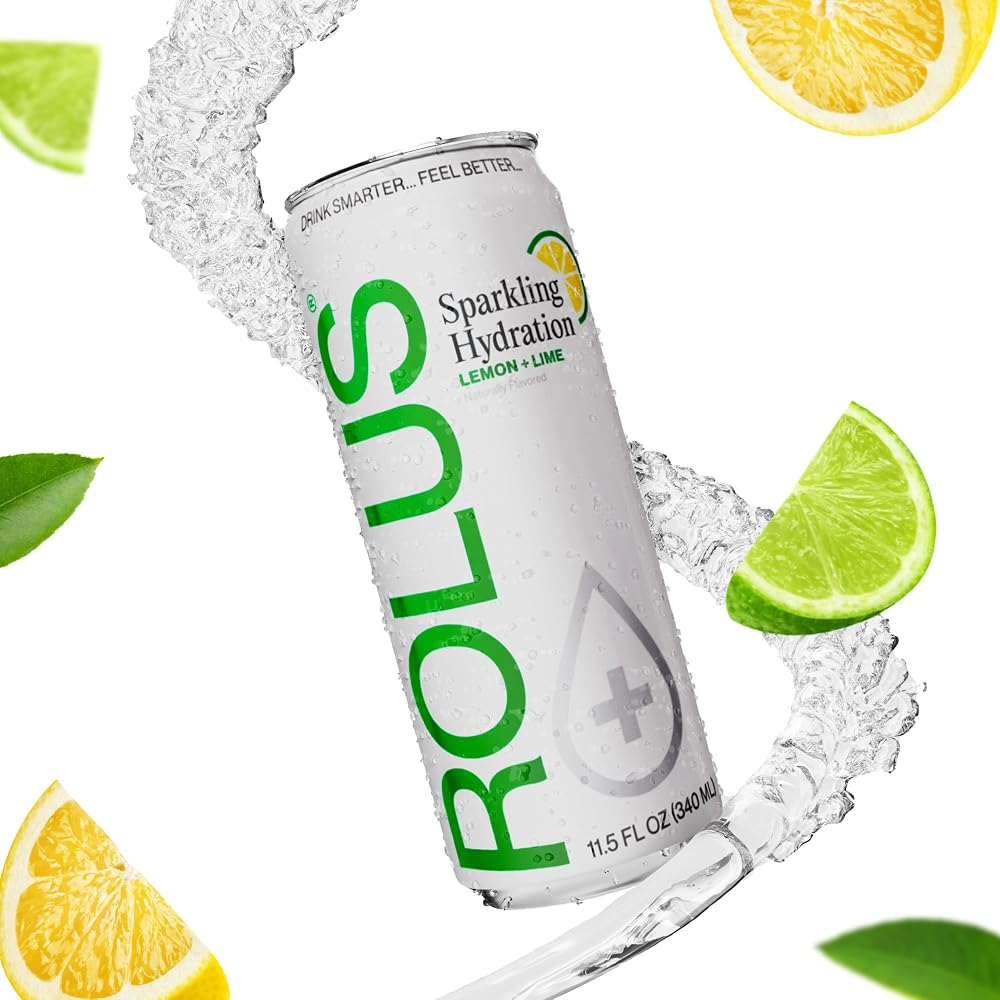 ROLUS Sparkling Electrolyte Hydration Drink Lemon Lime - 12 Pack - image 5