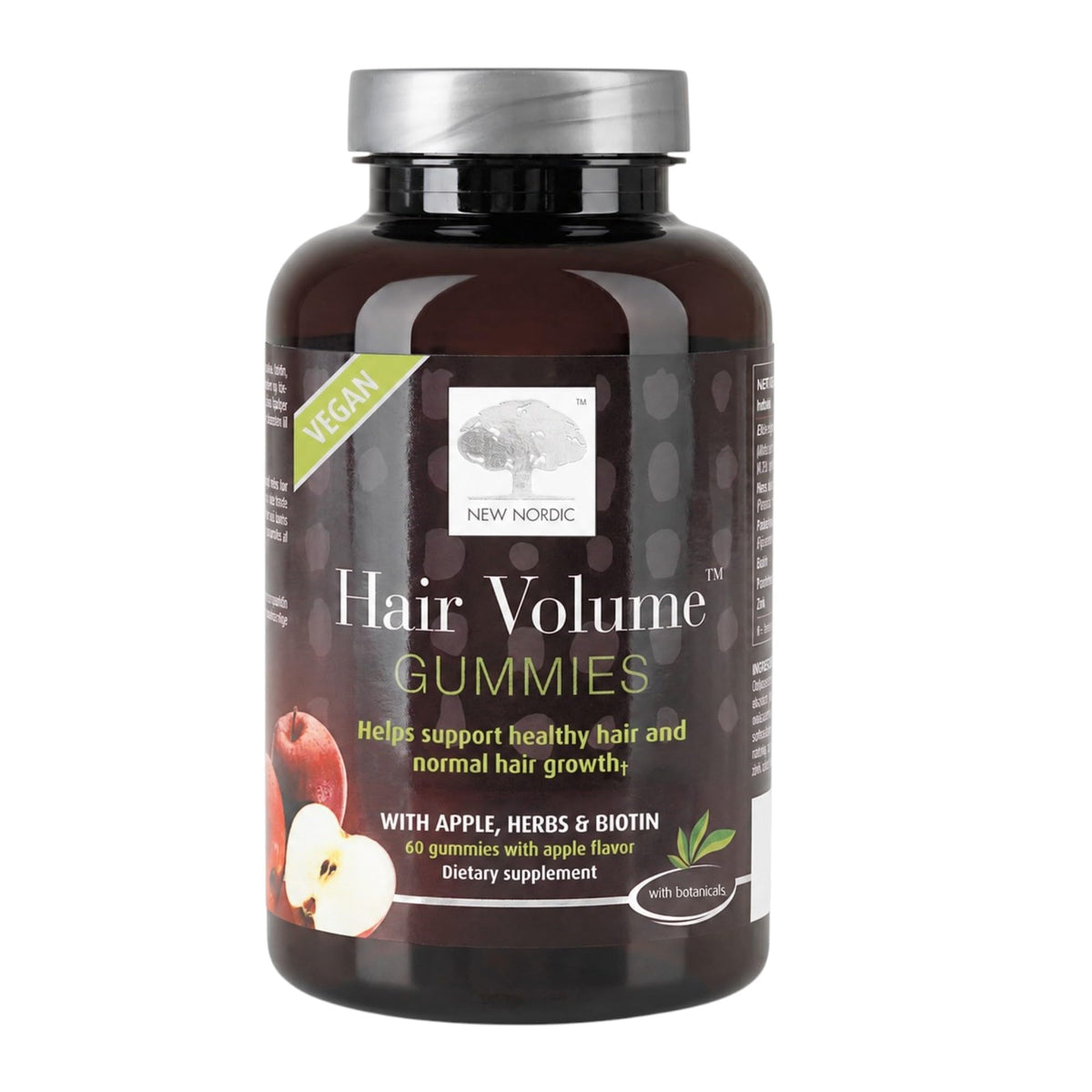 NEW NORDIC Hair Volume Daily Biotin Support Gummies - 60 Count