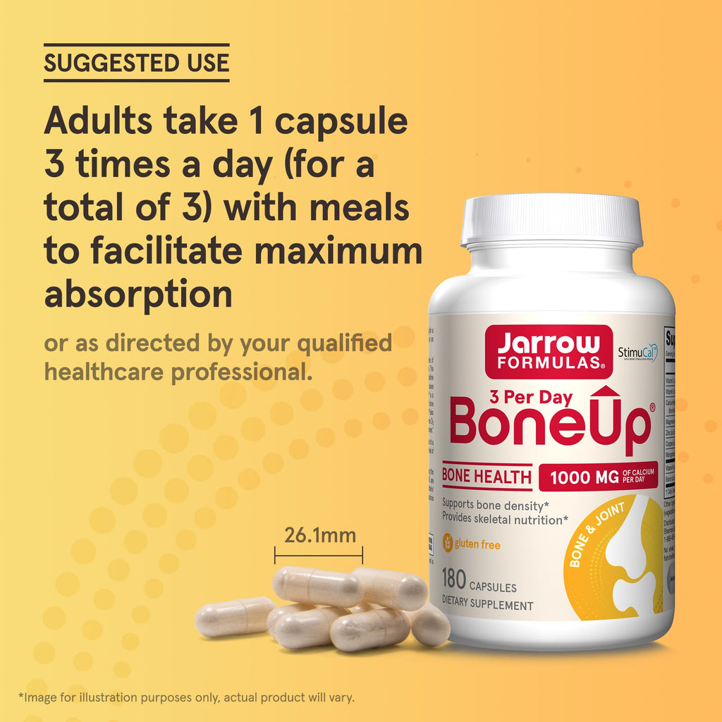 Jarrow Formulas BoneUp Vitamin D3 and Calcium - 180 Capsules - image 7