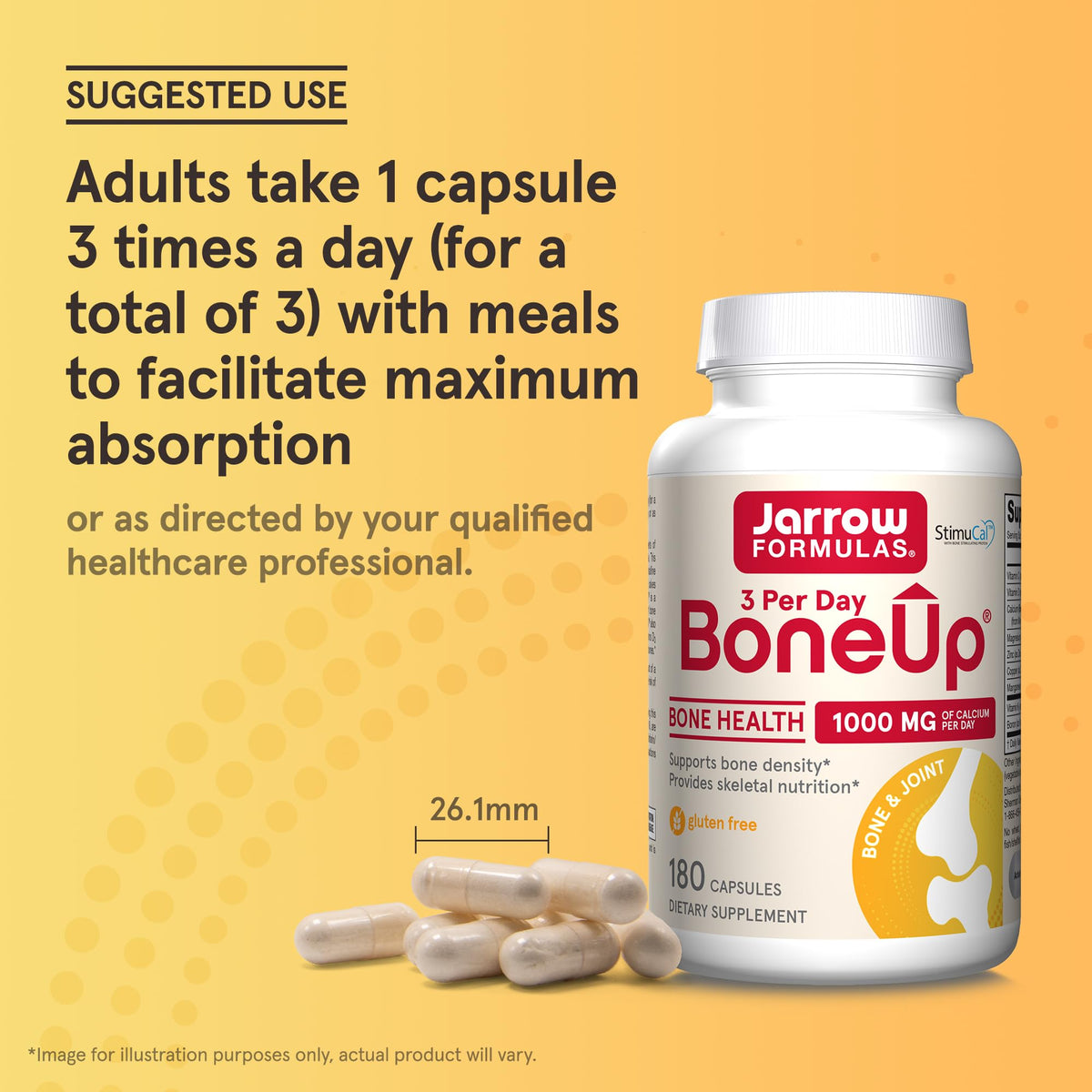 Jarrow Formulas BoneUp Vitamin D3 and Calcium - 180 Capsules - image 7
