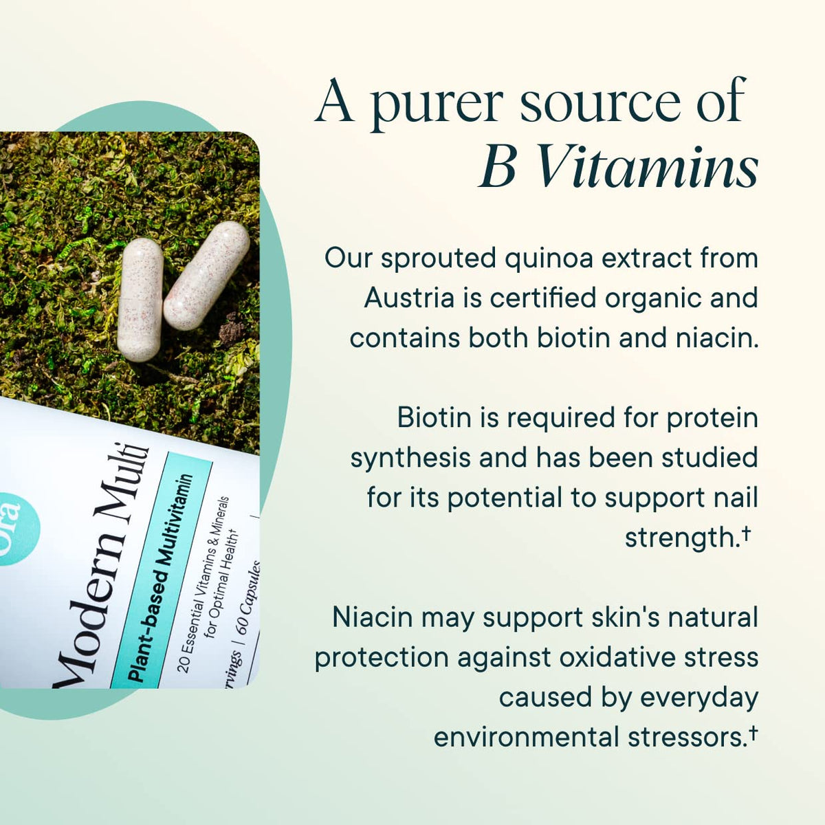 Ora Organic Plant Based Multivitamin for Women and Men - 60 Capsules - image 2