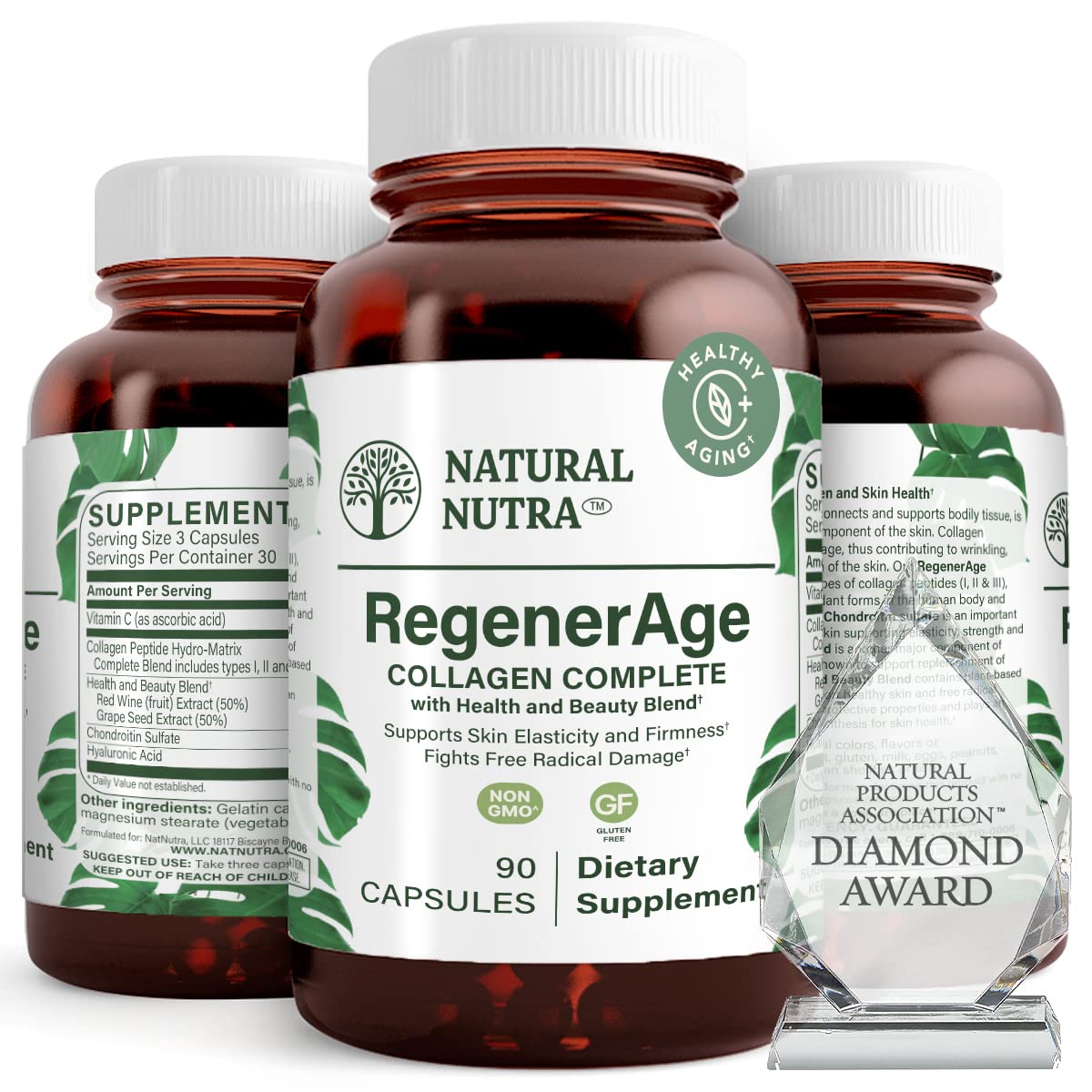 Natural Nutra Regener Age Complete Supplement for Skin Health - 90 Capsules