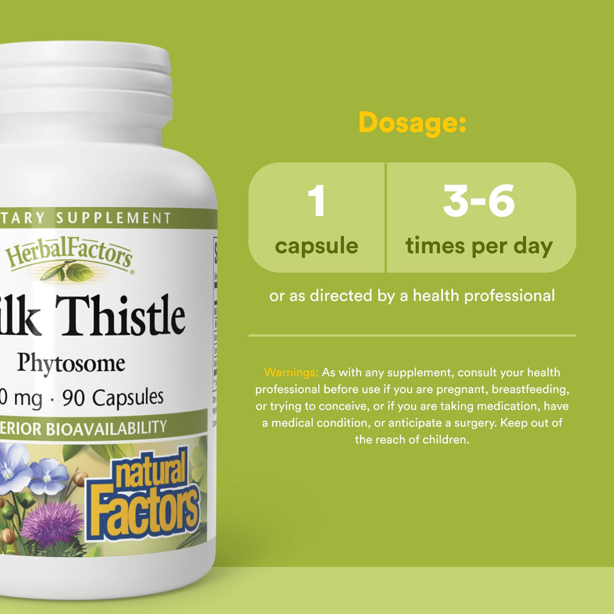 Natural Factors Milk Thistle Phytosome Liver Support - 90 Capsules - image 3