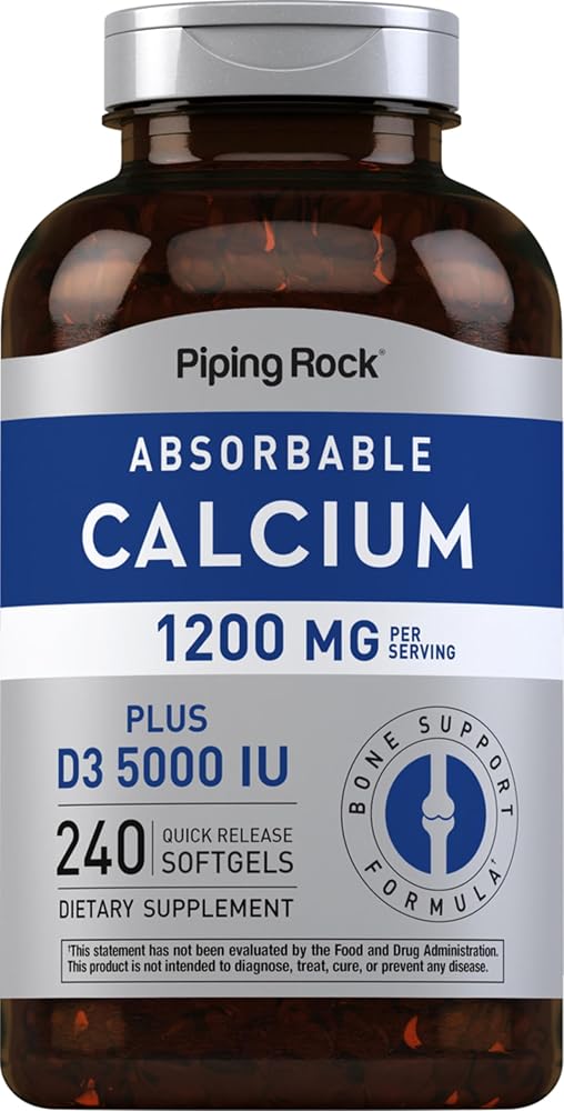Piping Rock Calcium 1200 mg with Vitamin D3 - 240 Softgels