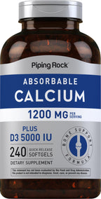 Piping Rock Calcium 1200 mg with Vitamin D3 - 240 Softgels