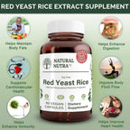 Natural Nutra Red Yeast Rice Extract 600 mg - 60 Capsules - image 3