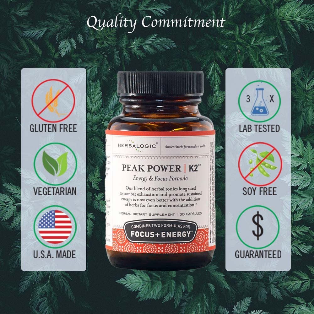 Herbalogic Peak Power Capsules Natural Energy & Focus - 90 Capsules - image 3