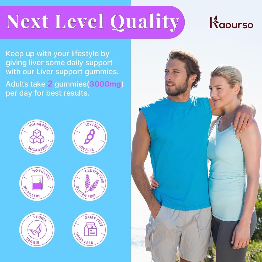 Kaourso Liver Cleanse Detox & Repair Gummies