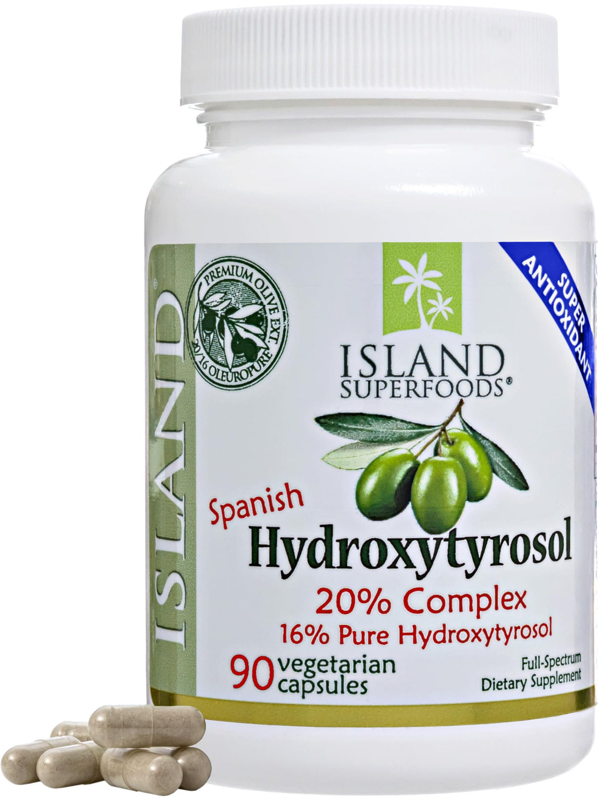Island Nutrition Hydroxytyrosol Complex from Real Olives - 90 Capsules