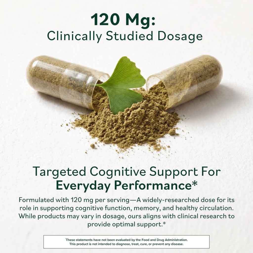 Prominent Nutrition Ginkgo Biloba 120 mg - 60 Capsules - image 4