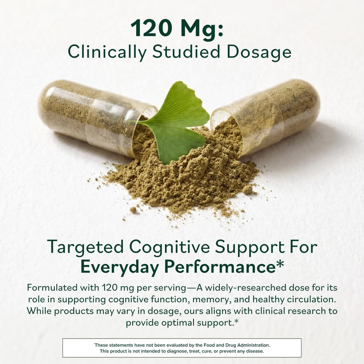 Prominent Nutrition Ginkgo Biloba 120 mg - 60 Capsules - image 4