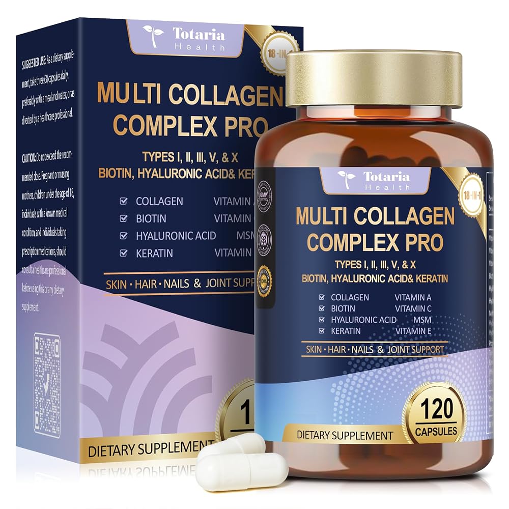 Totaria 18-in-1 Collagen Pro 1500mg Multi-Collagen - 120 Capsules