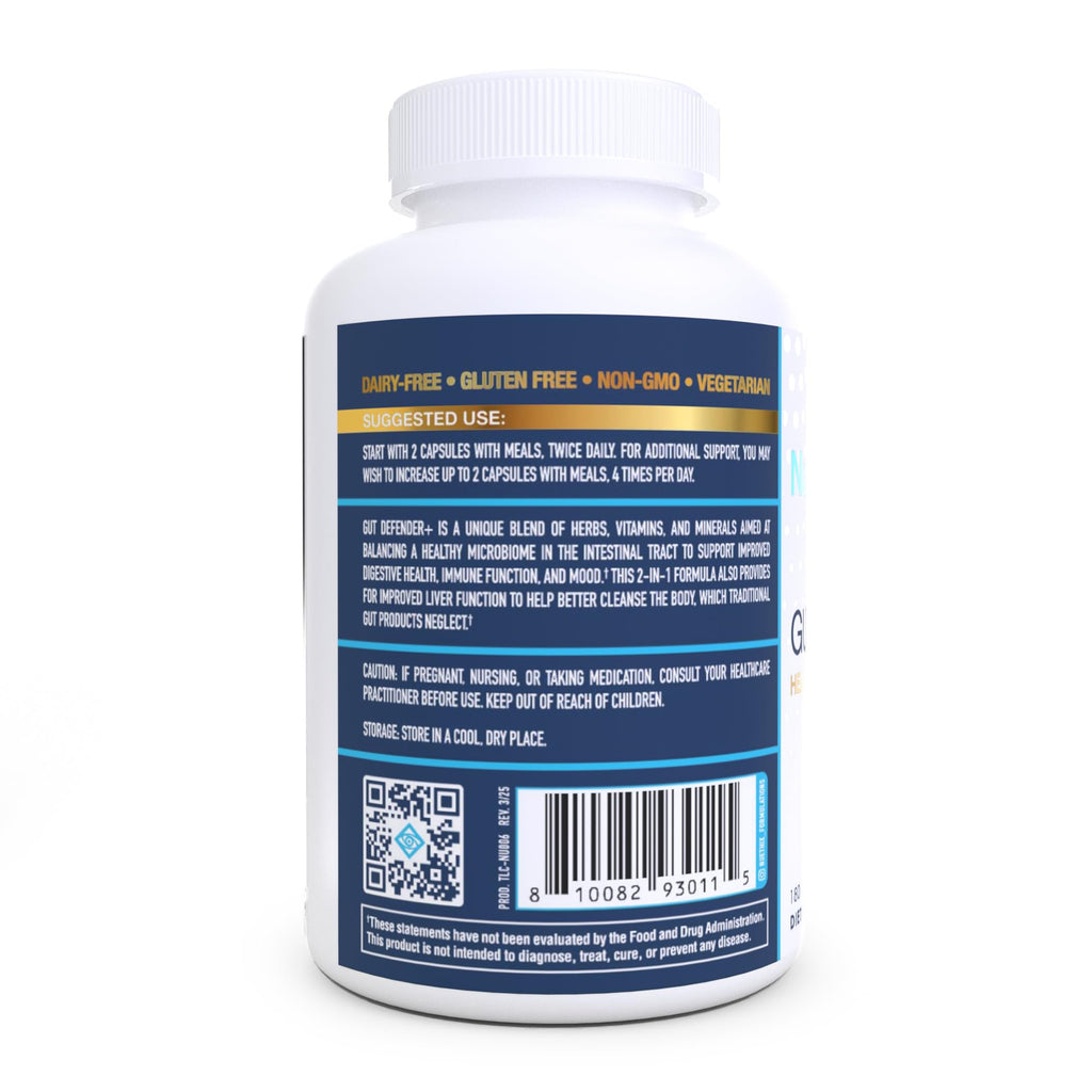 NuEthix Formulations Gut Defender+ Microbiome Balance - 180 Capsules - image 7