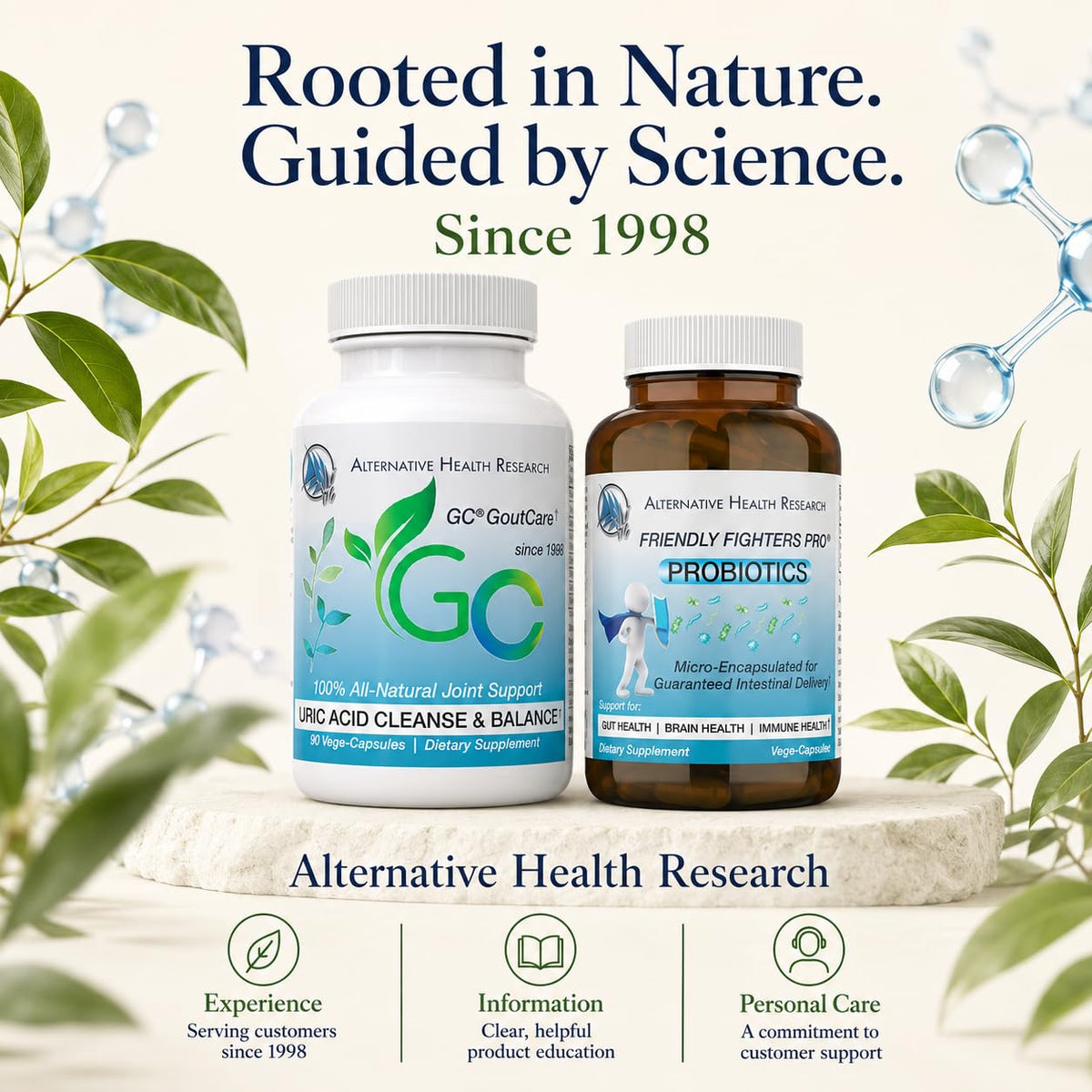 Alternative Health Research GC GoutCare & Friendly Fighters Probiotic - image 7