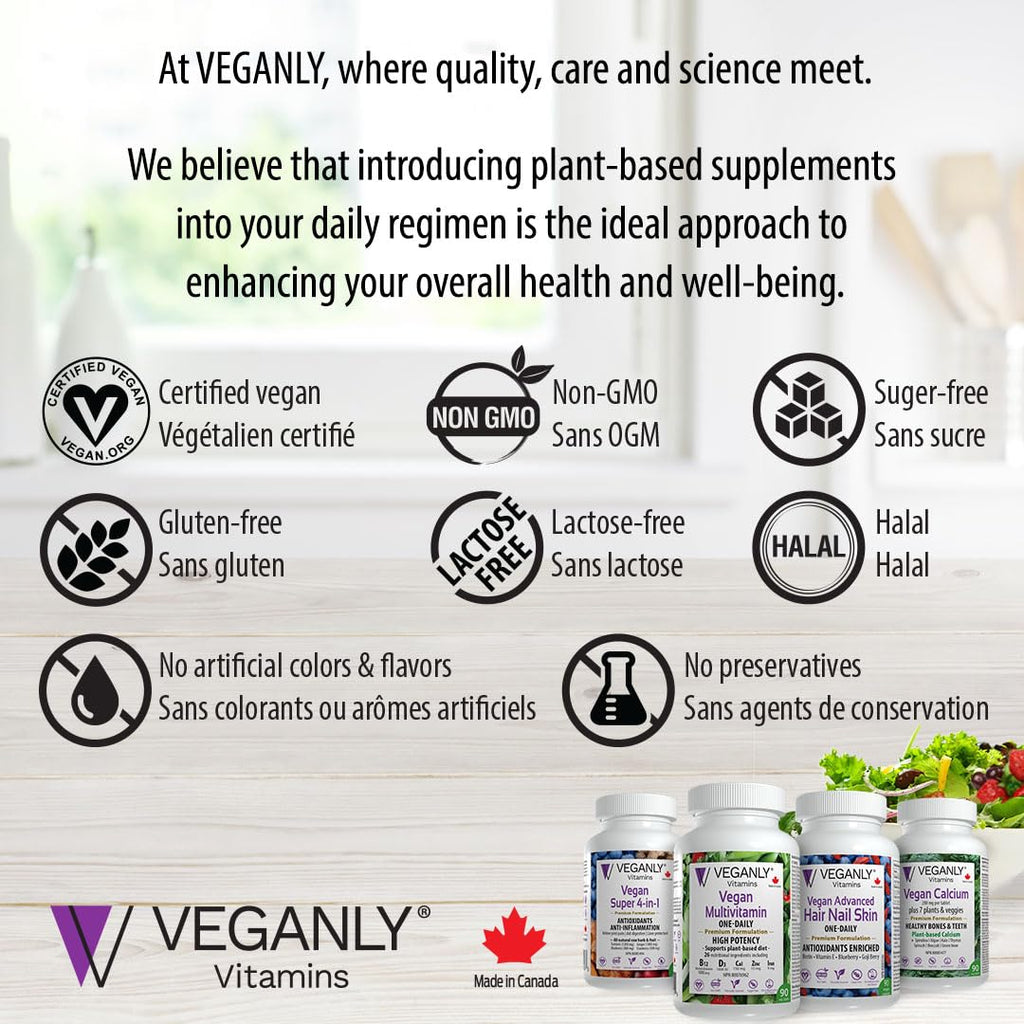 VEGANLY Vitamins Vegan Multivitamin One-Daily - 90 Tablets - image 4