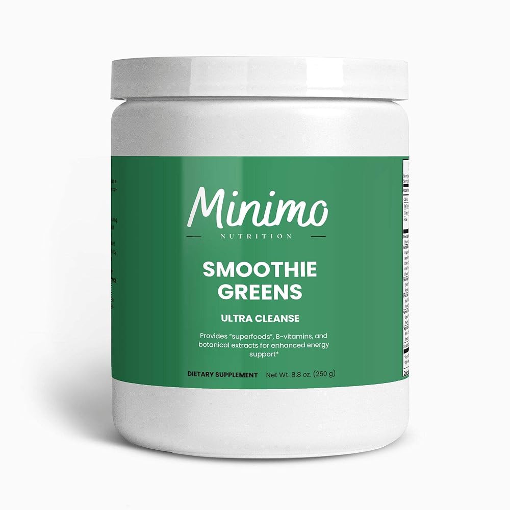 Minimo Nutrition Ultra Cleanse Smoothie Greens Powder - 50 Servings