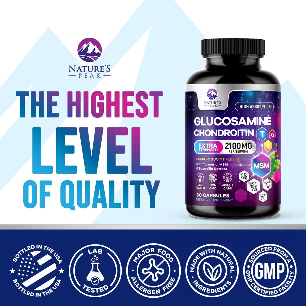 Nature's Peak Glucosamine Chondroitin MSM Joint Support - 60 Capsules - image 4