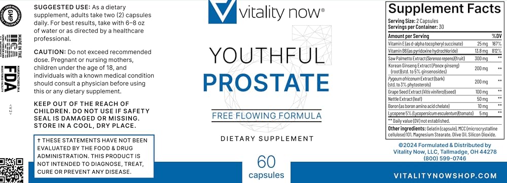 Vitality Now Youthful Prostate