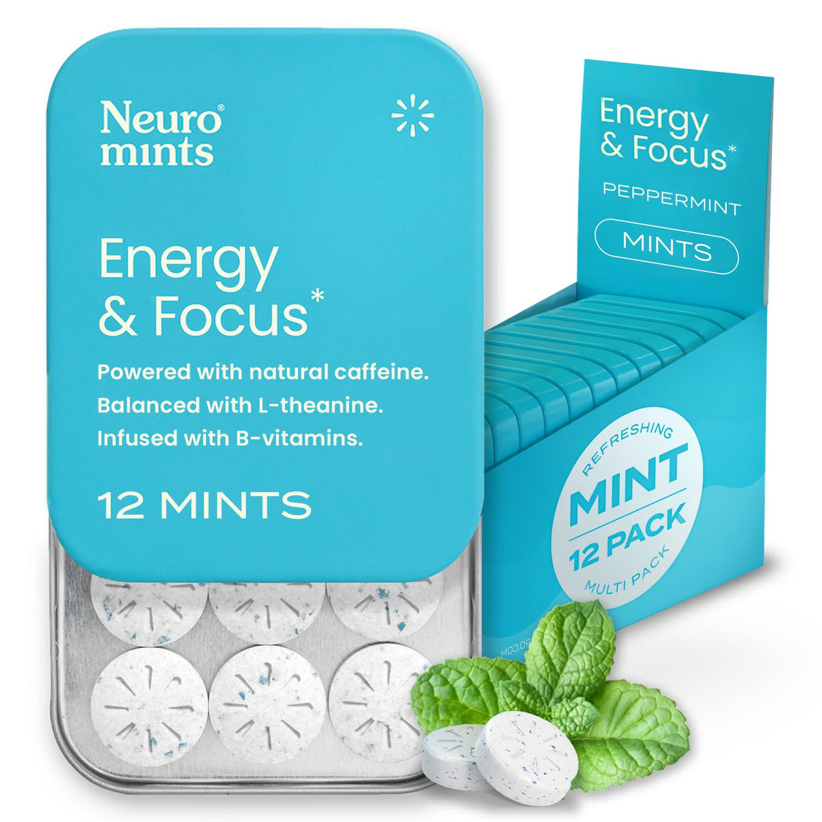 NeuroGum Energy Caffeine Mints with L-theanine - 144 Pieces