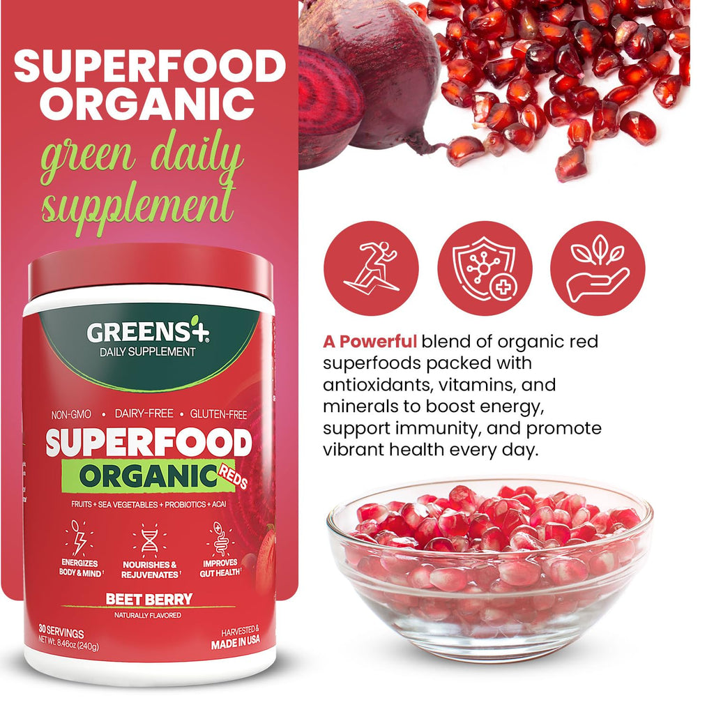 Greens+ Organic Reds Superfood Powder - 8.46 oz - image 2