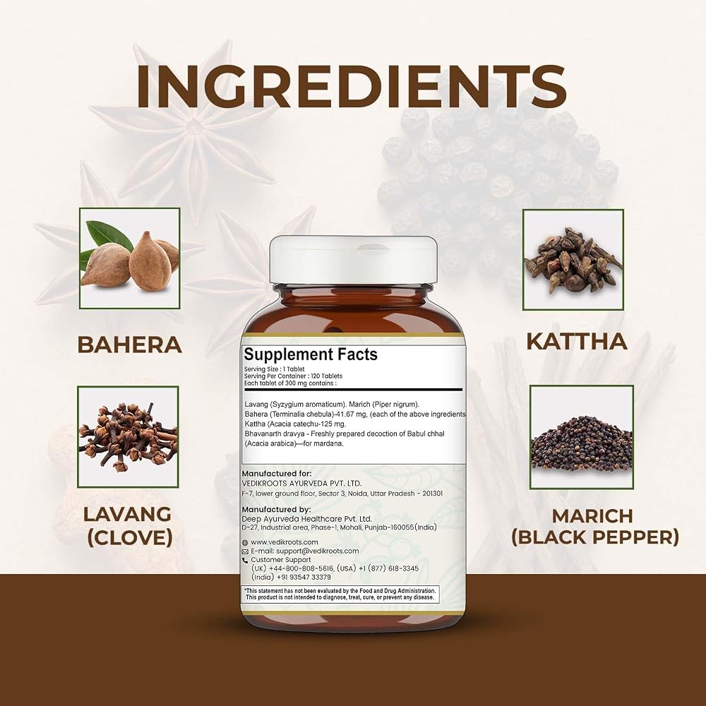 VEDIKROOTS Lavangadi Vati - Natural Support for Nasal Comfort