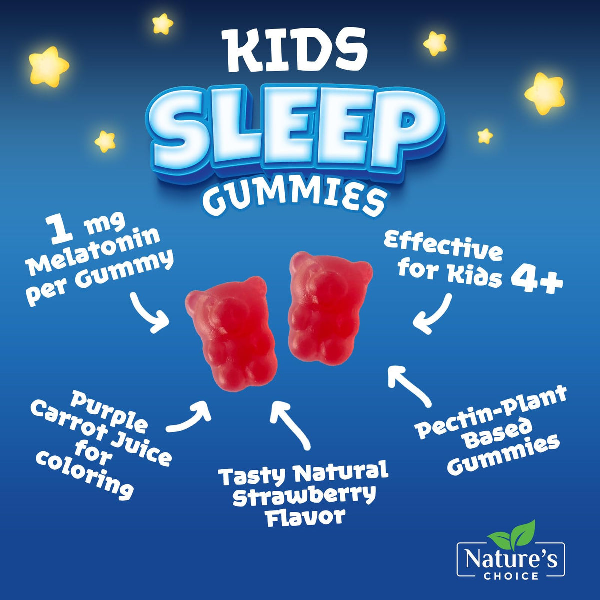 Nature's Choice Kids Melatonin Gummies 2mg - 60 Gummies - image 3