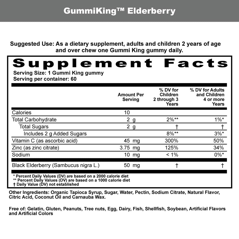 Gummi King Elderberry Gummi Immune Support - 60 Gummies - image 2