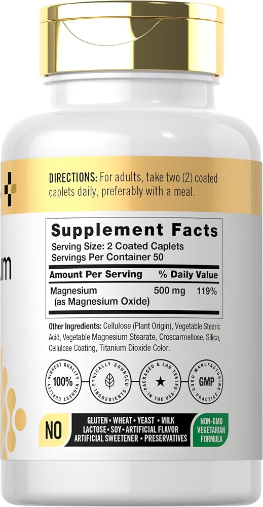 Doctor's Way Magnesium Supplement 500mg - 100 Caplets - image 2